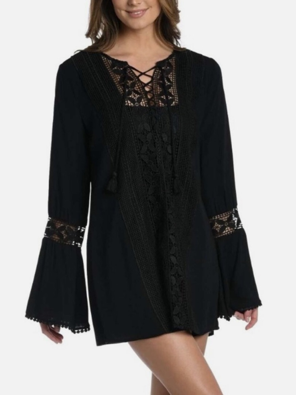 LA BLANCA Coastal Dress Lace Swimsuit Cover Up
